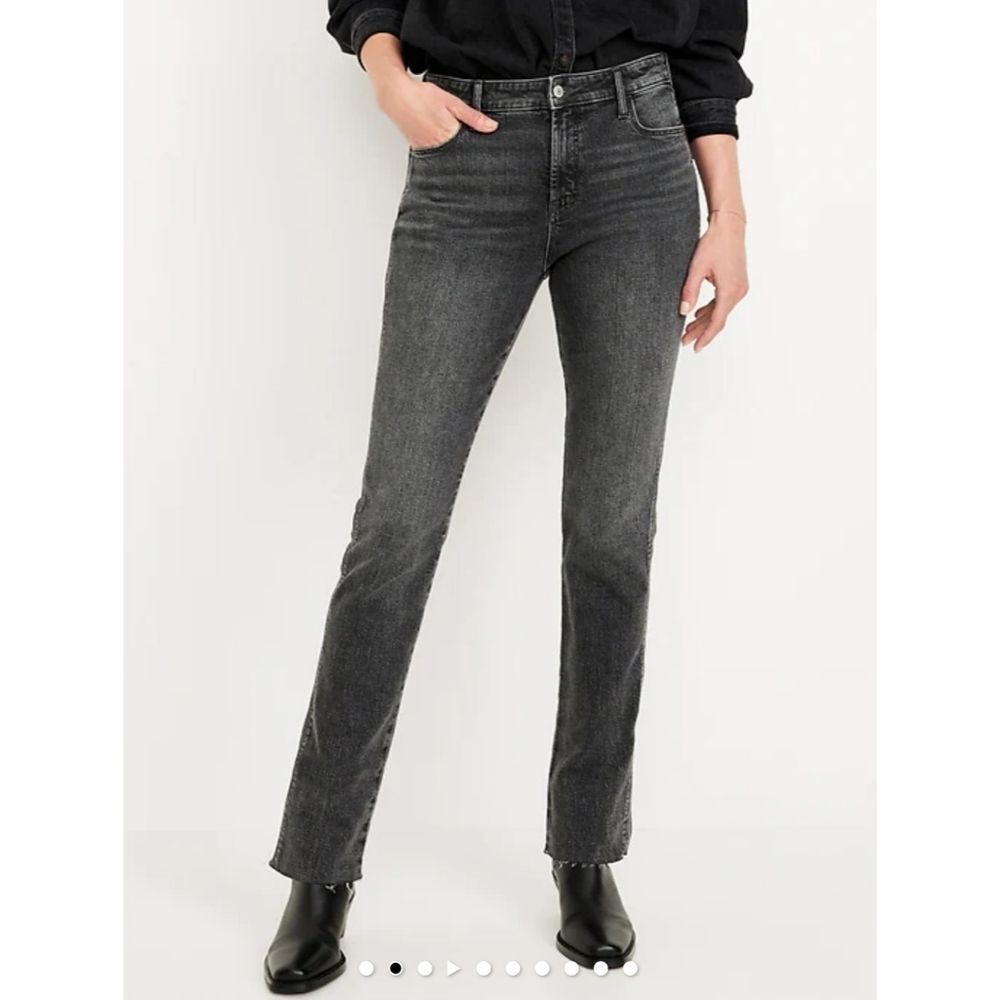 Old Navy High Rise Vintage Slim Jeans - Charcoal Black Grey - Size 6 Womens
